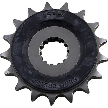Piñon de Acero 17 Dientes Con Goma JTF580 JT Sprockets JTF580.17RB
