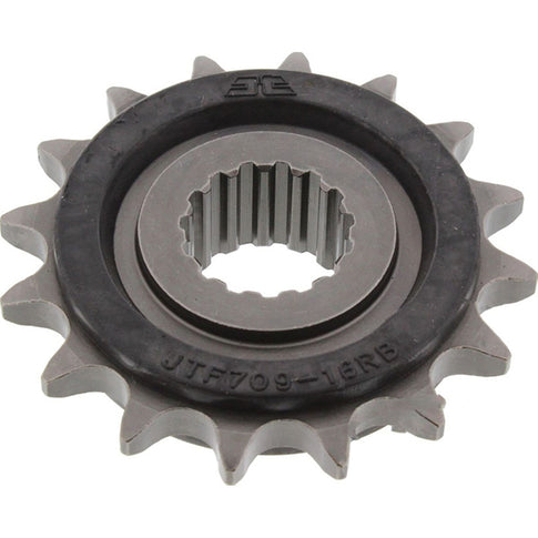 Piñon de Acero 16 Dientes Con Goma JTF709 JT Sprockets JTF709.16RB