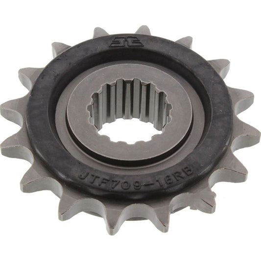 Piñon de Acero 16 Dientes Con Goma JTF709 JT Sprockets JTF709.16RB