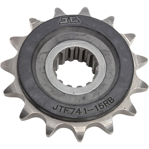 Piñon de Acero 15 Dientes Con Goma JTF741 JT Sprockets JTF741.15RB