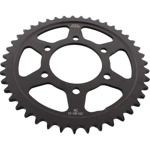 Corona de Acero 43 Dientes Zinc Negro JTR1489 JT Sprockets JTR1489.43ZBK