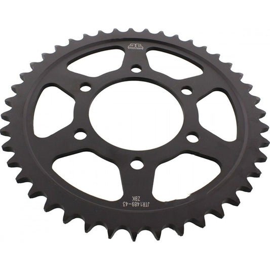 Corona de Acero 43 Dientes Zinc Negro JTR1489 JT Sprockets JTR1489.43ZBK