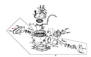 Tapa válvula cilindro izquierda Rieju EC 125/250/300 ME25610003