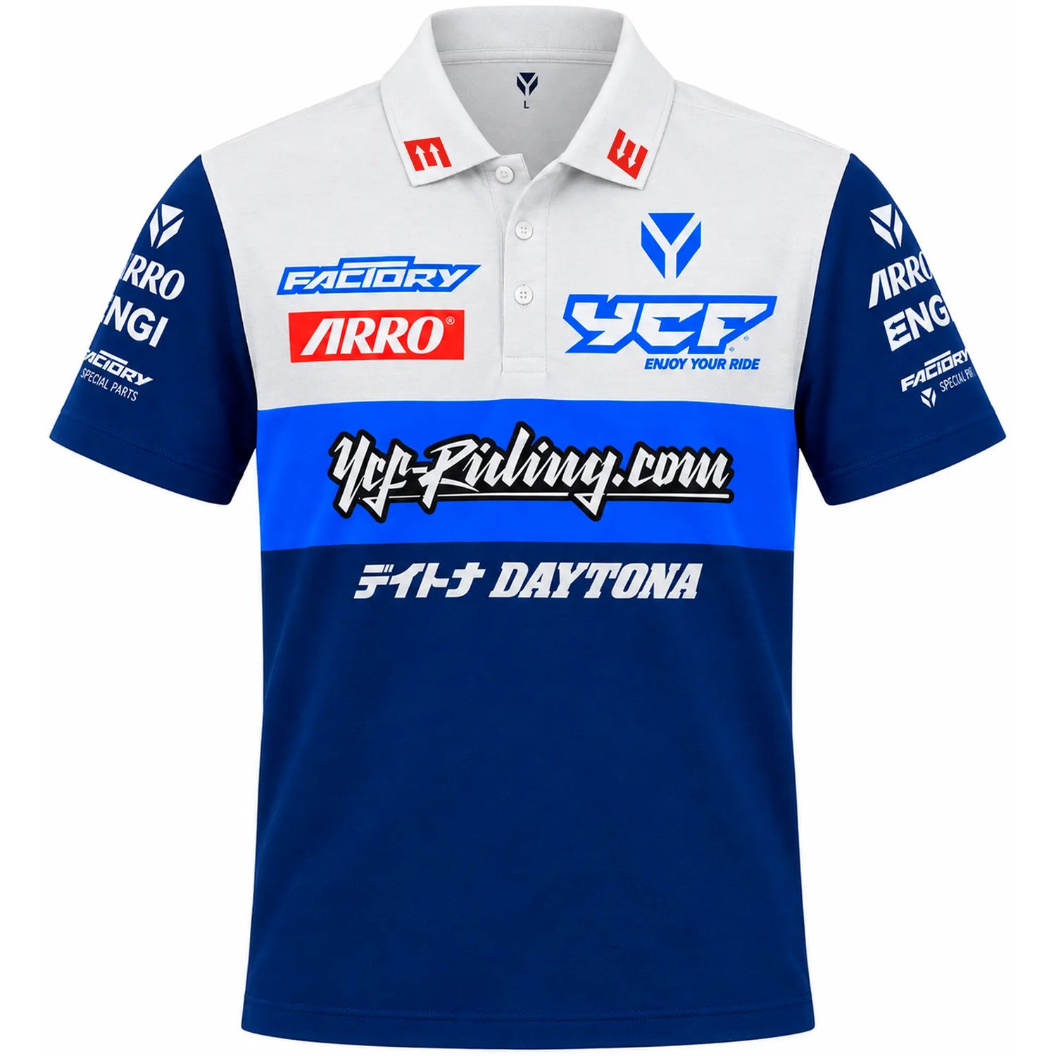 Polo YCF Racing - Azul/Blanco