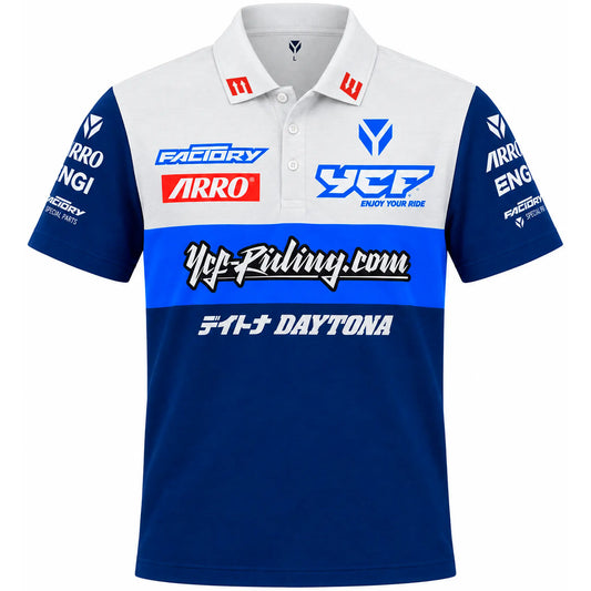 Polo YCF Racing - Azul/Blanco