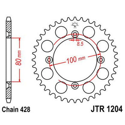 Corona de Acero 46 Dientes JTR1204 JT Sprockets