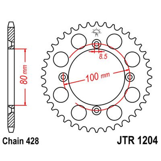 Corona de Acero 50 Dientes JTR1204 JT Sprockets