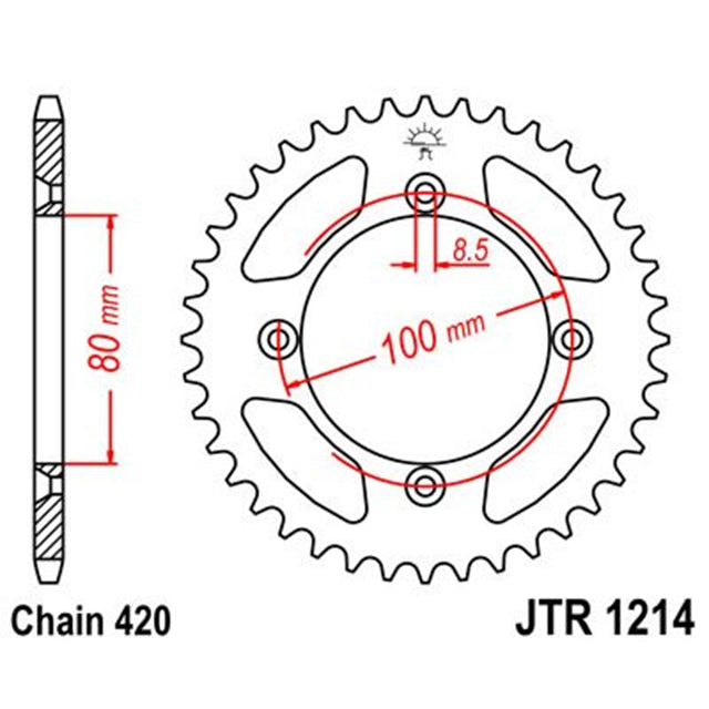 Corona de Acero 47 Dientes JTR1214 JT Sprockets