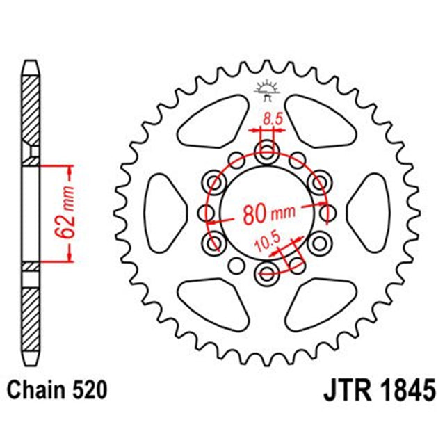 Corona de Acero 37 Dientes JTR1845 JT Sprockets