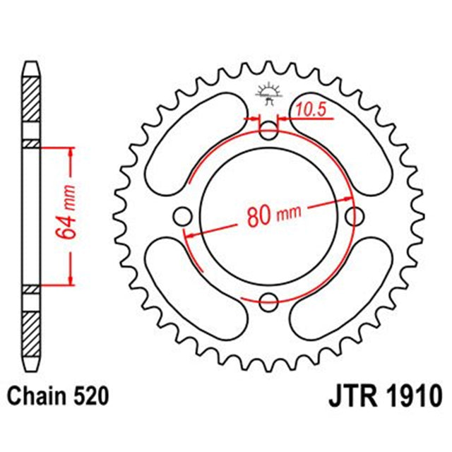 Corona de Acero 32 Dientes JTR1910 JT Sprockets