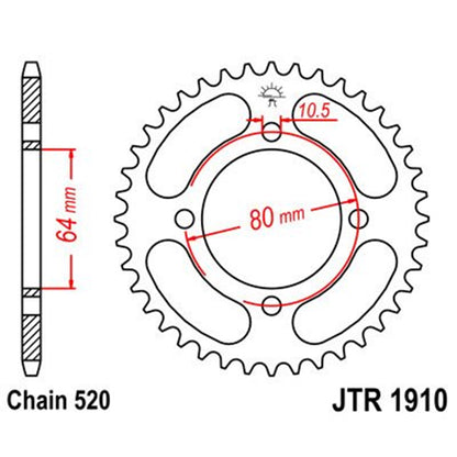 Corona de Acero 32 Dientes JTR1910 JT Sprockets