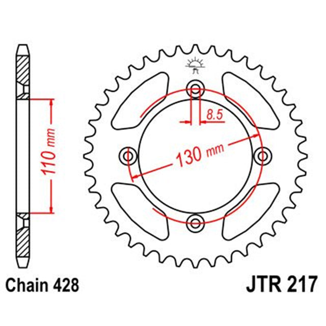 Corona Honda CR 80/85 Z-49 Acero JT Sprockets
