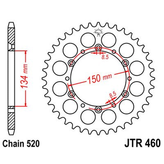 Corona Kawasaki KX/KXF Z-46 Acero JT Sprockets