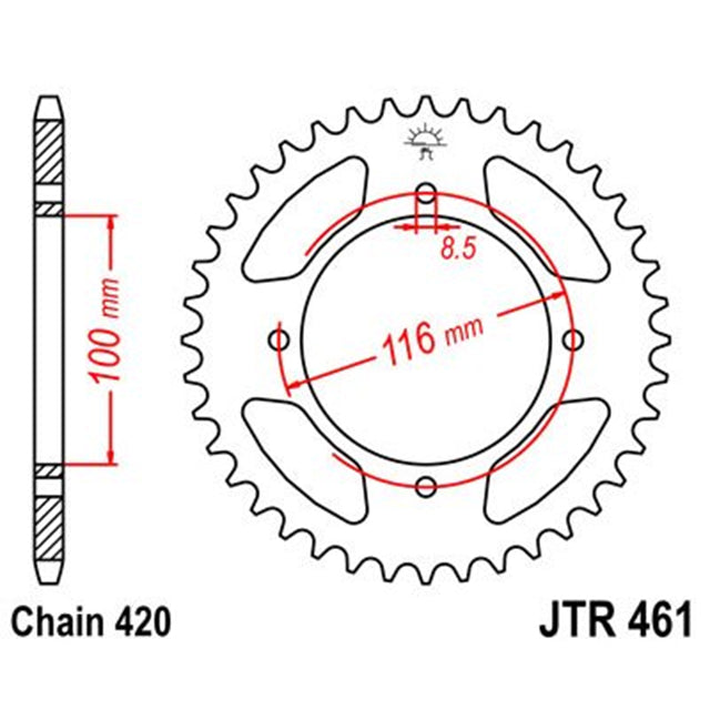 Corona Kawasaki KX 85 2001-21 Z-48 Acero JT Sprockets