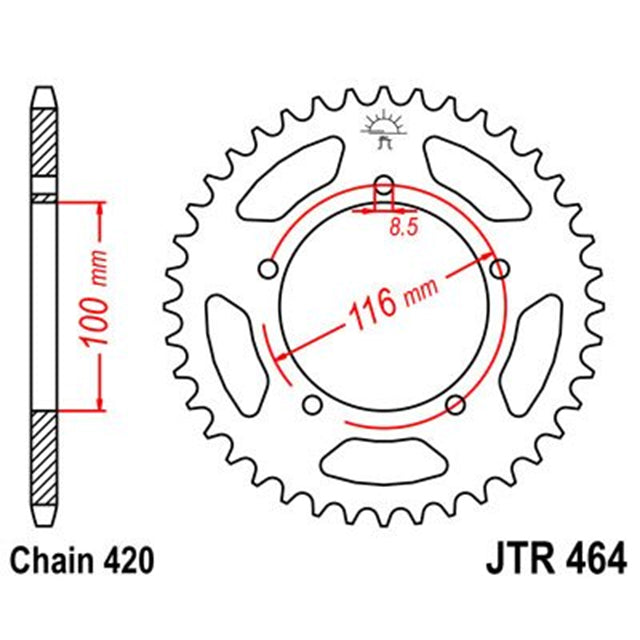 Corona de Acero 44 Dientes JTR464 JT Sprockets