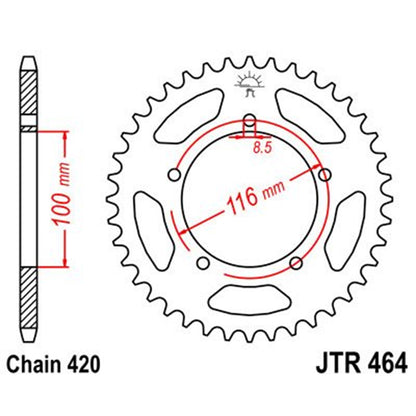 Corona de Acero 44 Dientes JTR464 JT Sprockets