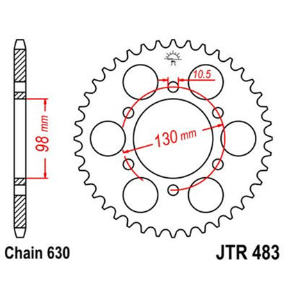 Corona de Acero 35 Dientes JTR483 JT Sprockets