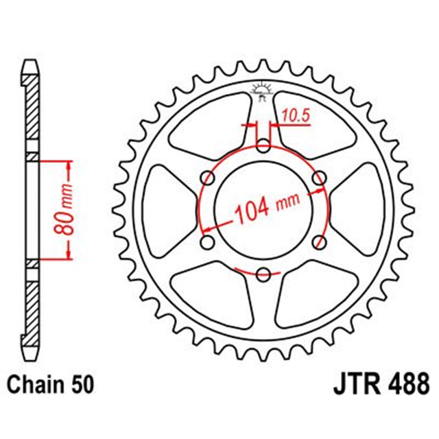 Corona de Acero 41 Dientes JTR488 JT Sprockets