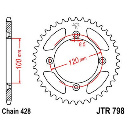 Corona Yamaha YZ 80/85 / Suzuki RM 80/85 Z-47 Acero JT Sprockets