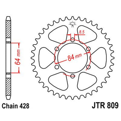 Corona de Acero 53 Dientes JTR809 JT Sprockets