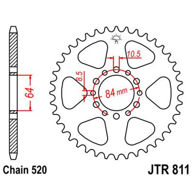 Corona de Acero 39 Dientes JTR811 JT Sprockets