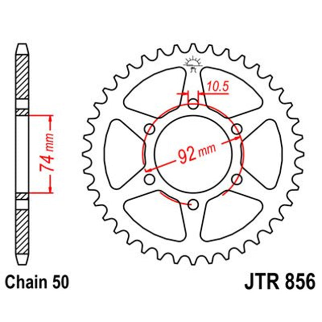 Corona de Acero 45 Dientes JTR856 JT Sprockets