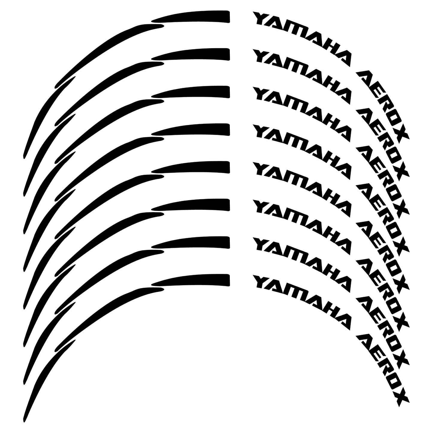 Pegatina llantas Yamaha Aerox