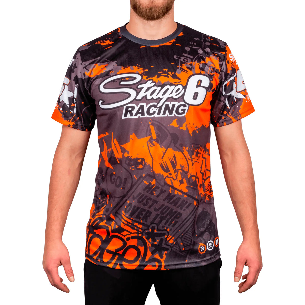 Camiseta Stage6 Graffiti Team - Negro/Naranja