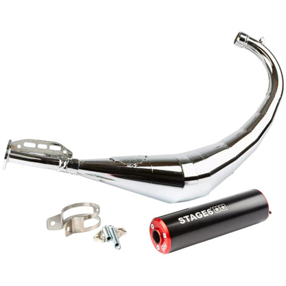 Stage6 StreetRace 50-70cc Derbi / Minarelli AM6 (CE) Exhaust - chromed