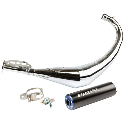 Stage6 StreetRace 50-70cc Derbi / Minarelli AM6 (CE) Exhaust - chromed
