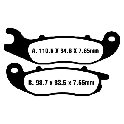 Pastillas de freno delanteras Aprilia SR 125/200 GT EBC - organicas SFA693