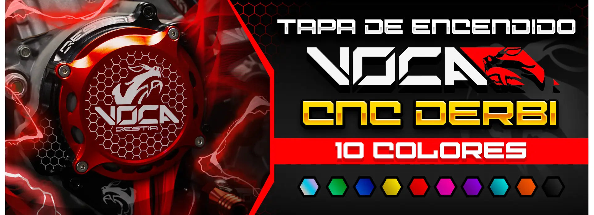 tapa de encendido CNC VOCA motores Derbi