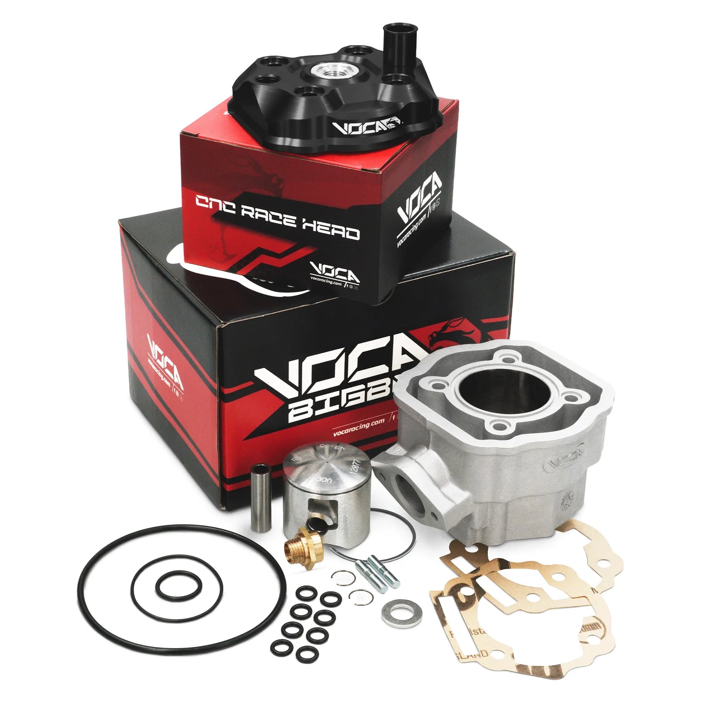 Cilindro VOCA Bestia 80cc Derbi Euro 3/4 d.50mm - Culata negra VCR-RD1193.80.CYL/BK