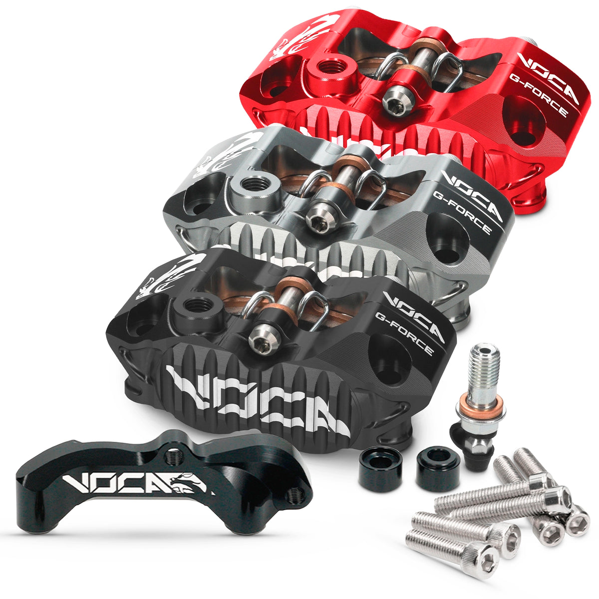 Kit d’adaptation + étrier de frein VOCA Racing Pitbike pour barres Marzocchi
