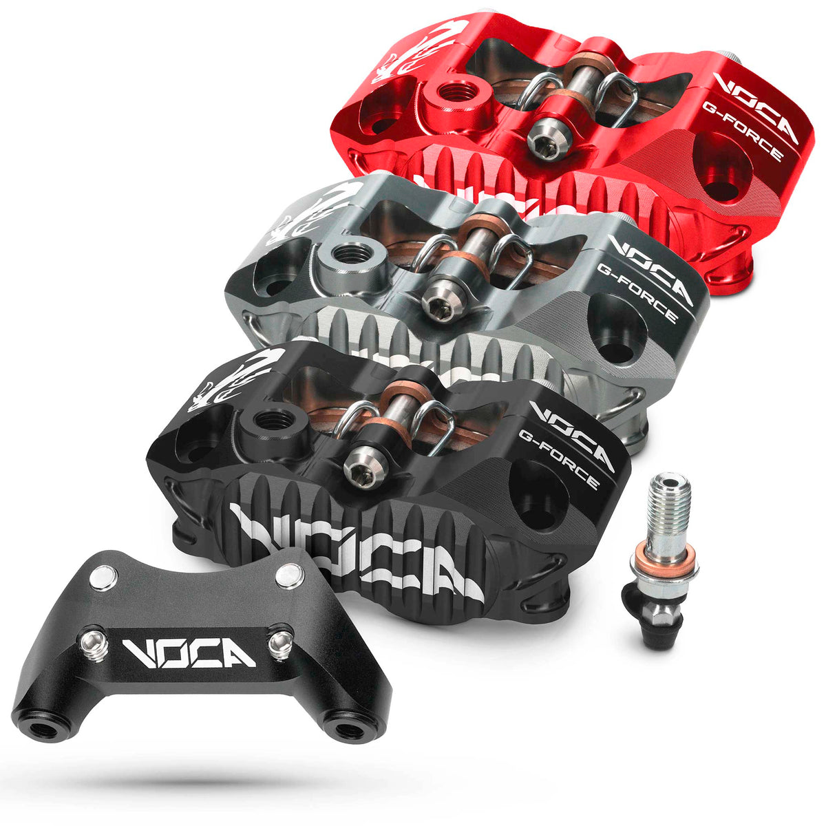 Kit acople + pinza de freno VOCA Racing Minarelli scooters pinza 4-pistones Voca