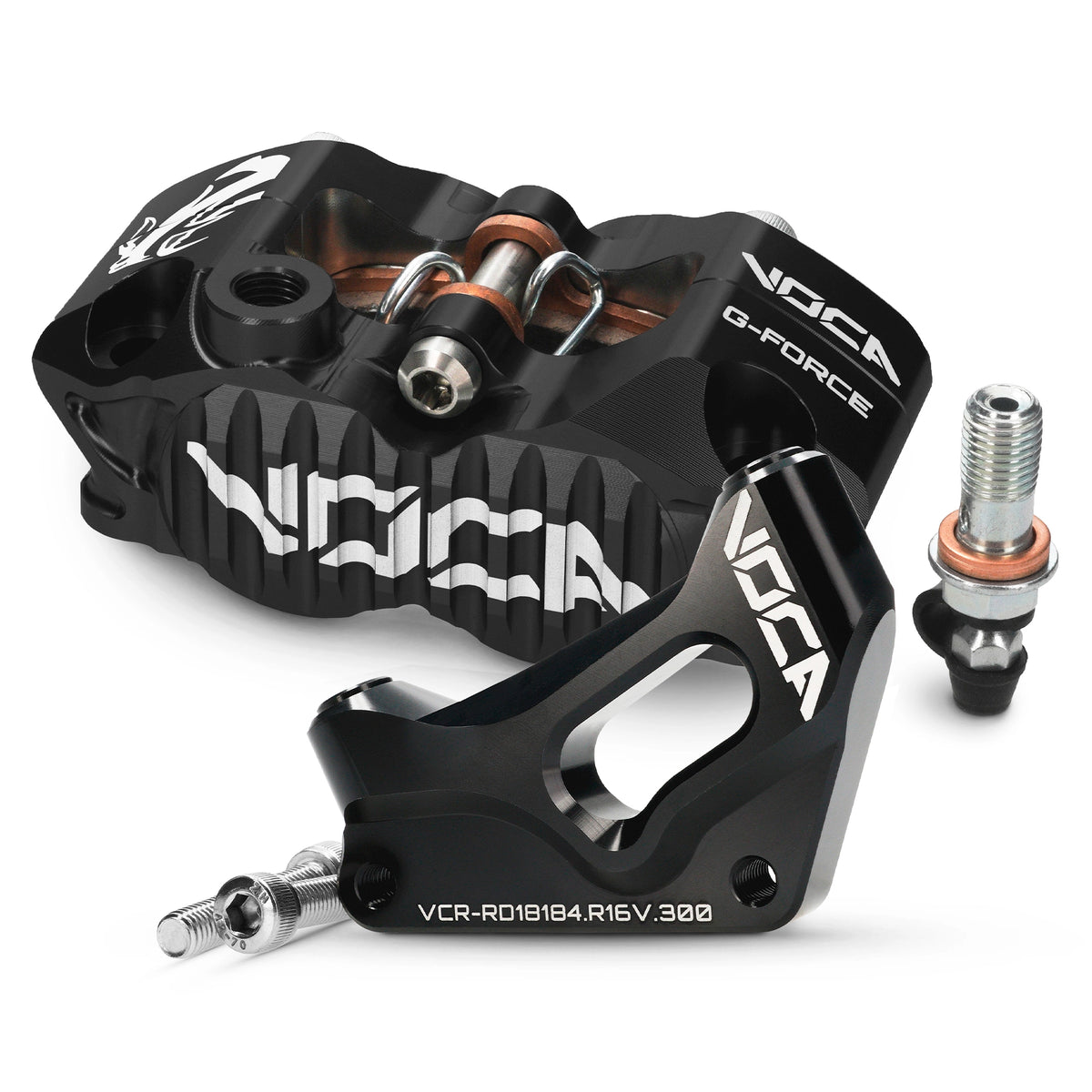 Kit de fixation + étrier de frein VOCA Racing Sherco fourche R16V d=300mm