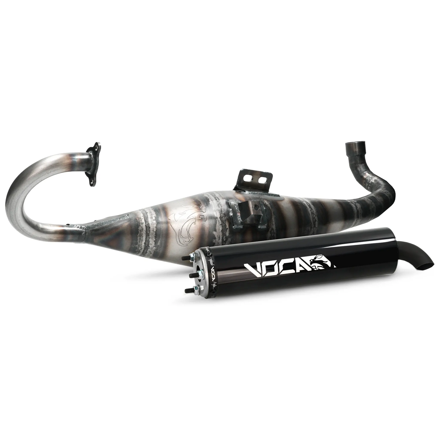 Escape Voca Racing Road-Race 70 V2 Minarelli horizontal silenciador negro