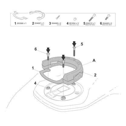 Fixação do saco de depósito Click system Shad Yamaha MT09 24-26 