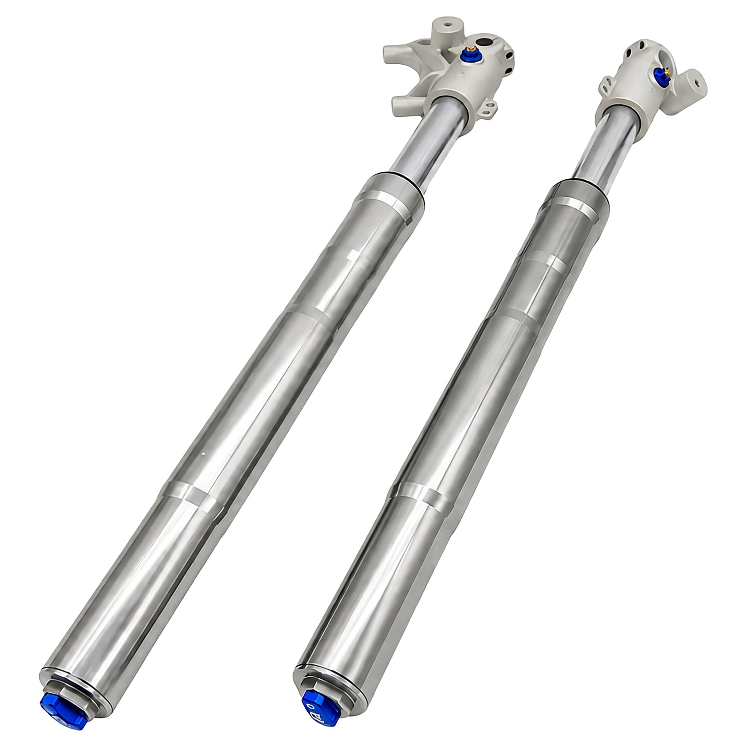 Horquillas delanteras ZL regulables 650 mm para YCF Mini GP 157 y 187 con ajuste de compresión y rebote.