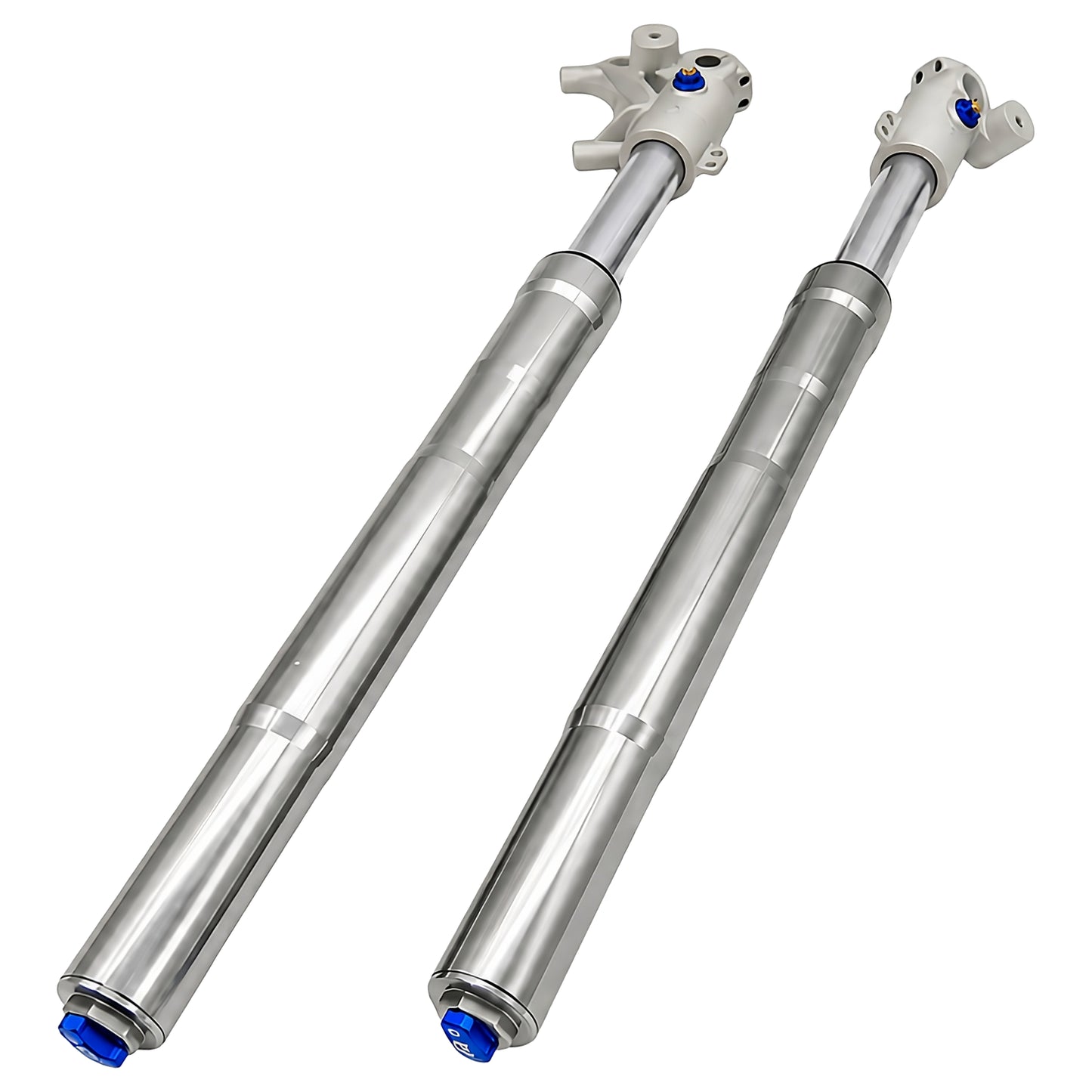 Horquillas delanteras ZL regulables 650 mm para YCF Mini GP 157 y 187 con ajuste de compresión y rebote.