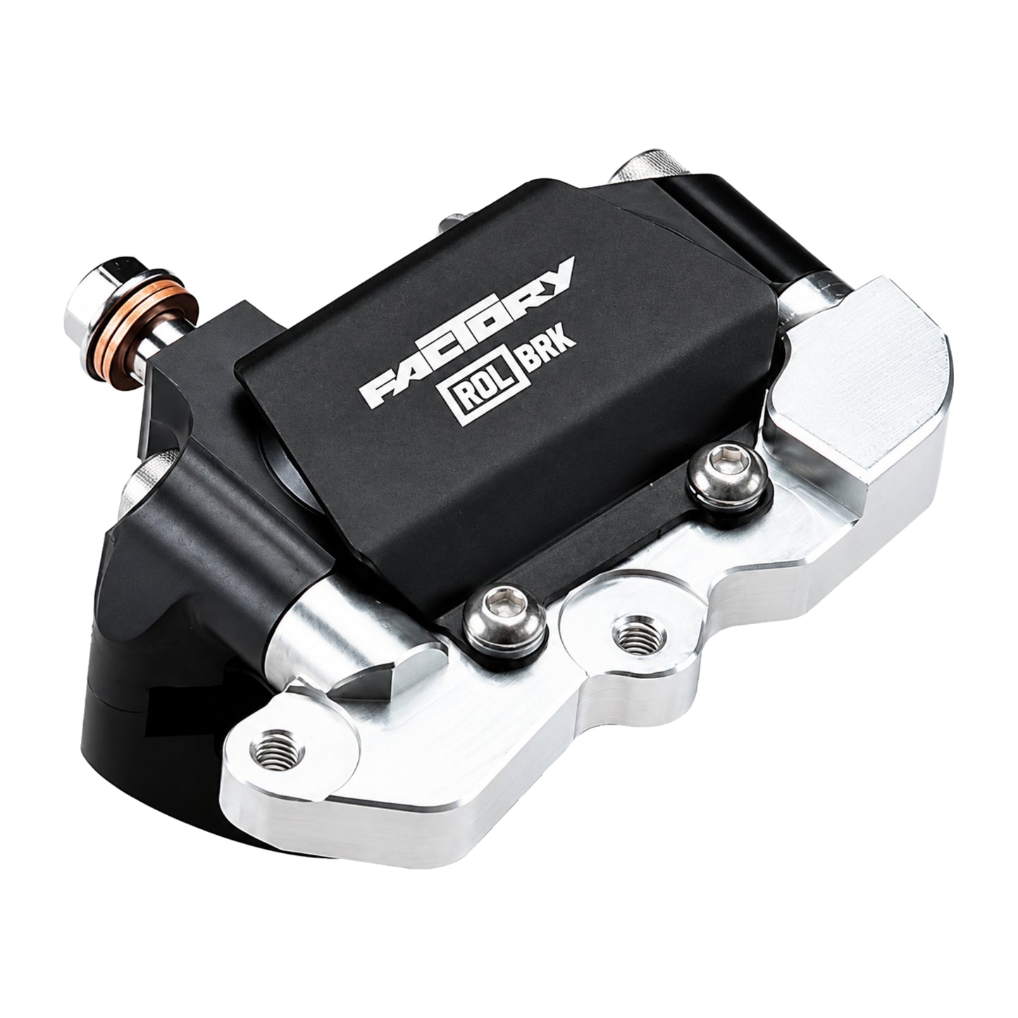 Pinza de freno delantero radial Pitbike YCF con pastillas, racor y arandelas incluidos.