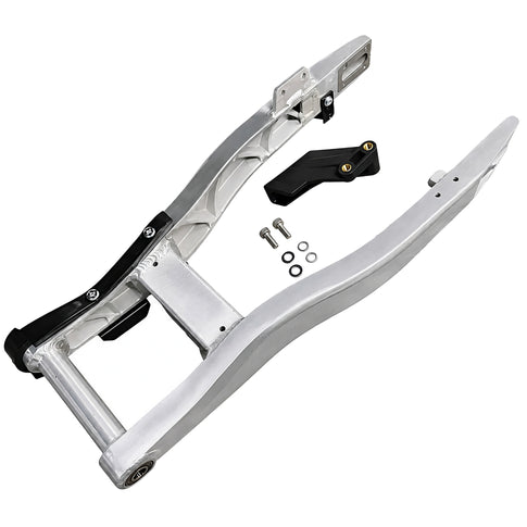 Basculante de aluminio reforzado 460 mm YCF SP3 con patín de basculante y guía de cadena incluidos.