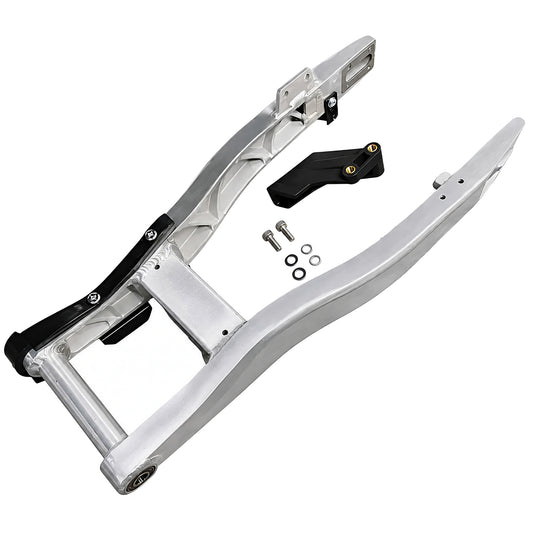 Basculante de aluminio reforzado 460 mm YCF SP3 con patín de basculante y guía de cadena incluidos.