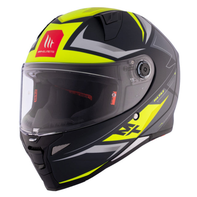 Casco integral MT Helmets Revenge 2 S Hatax C3 amarillo flúor-gris mate