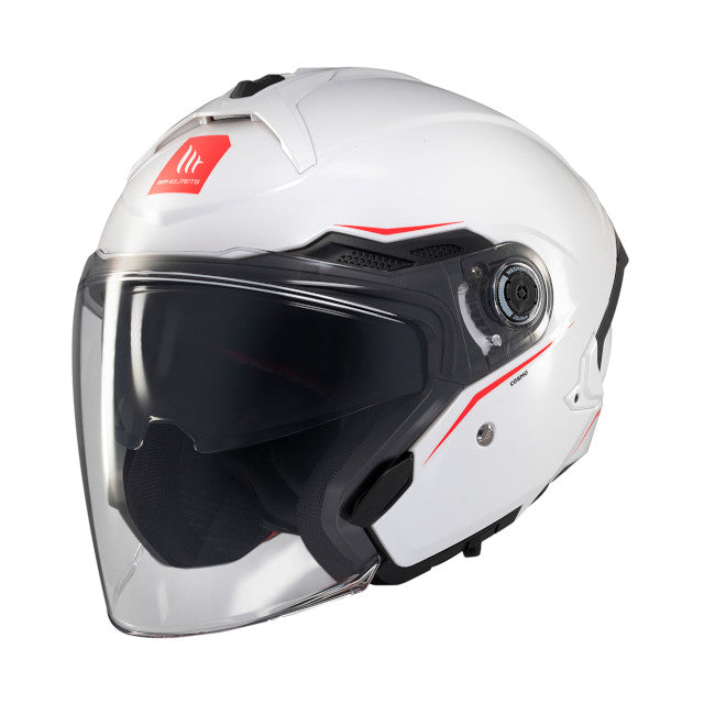 Casco Jet MT Helmets Cosmo SV Solid A0 Blanco