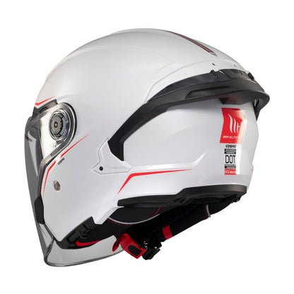 Casco Jet MT Helmets Cosmo SV Solid A0 Blanco