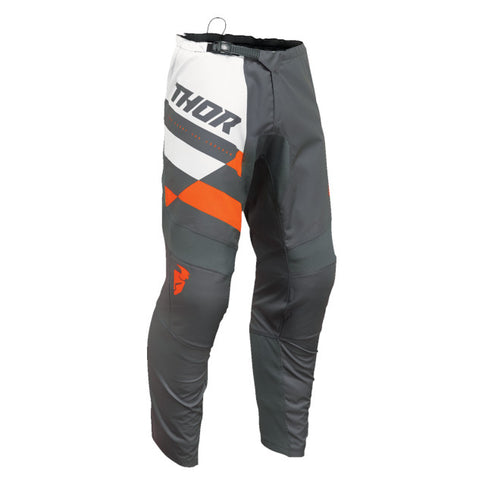 Pantalón Infantil Off-Road Thor Sector Checker gris-naranja