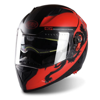 Casco HM1 negro-rojo Malossi