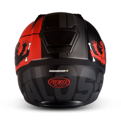 Casco HM1 negro-rojo Malossi