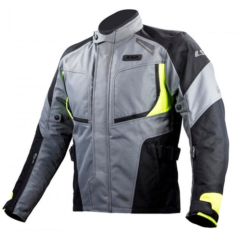 LS2 Phase men's winter jacket grey-black-yellow